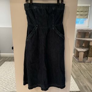 Anthropologie-Holding Horses denim strapless dress. Size S